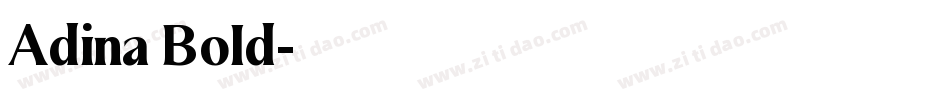 Adina Bold字体转换